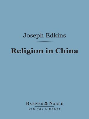 cover image of Religion in China (Barnes & Noble Digital Library)